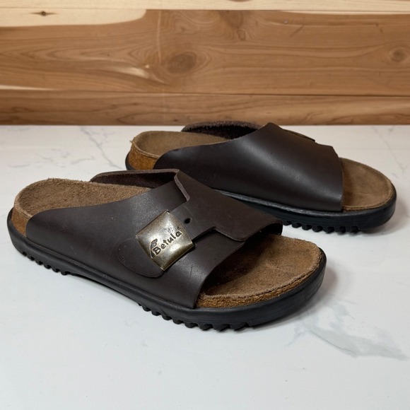 Betula by Birkenstock Leather Slides Adjustable Buckle Sandals Size EU 36 - US 5 - Picture 6 of 12